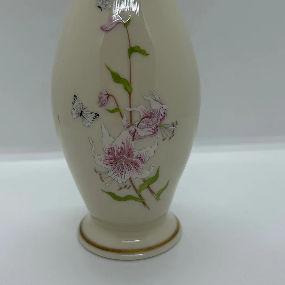 VTG Lenox Eternal Love Bud Vase blue Birds Gold Trim 8